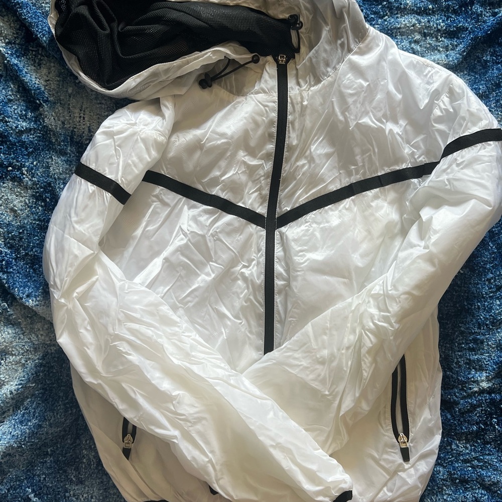 Forever 21 White Mesh-Lined Jacket